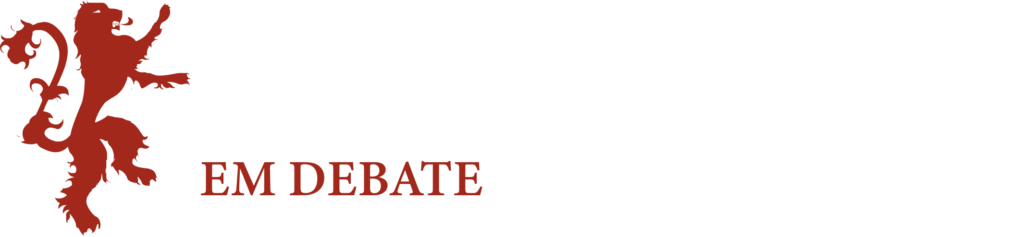 logotipo Loja História Militar em Debate - branco